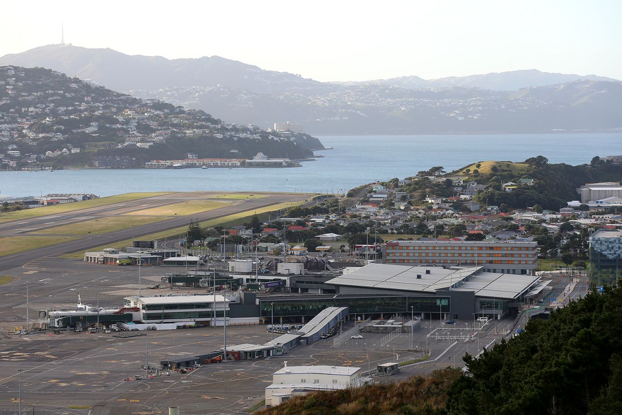 A general view of Wellington Airport is seen in Wellington, New Zealand, on April 9.