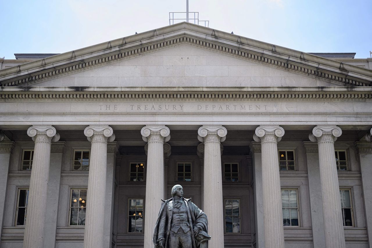 The US Treasury Department in Washington, DC, on May 8.