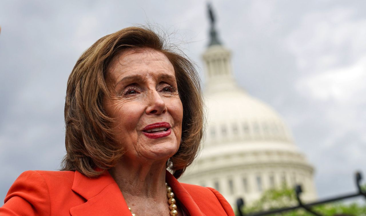 Rep. Nancy Pelosi speaks on Capitol Hill on April 18 in Washington, DC.