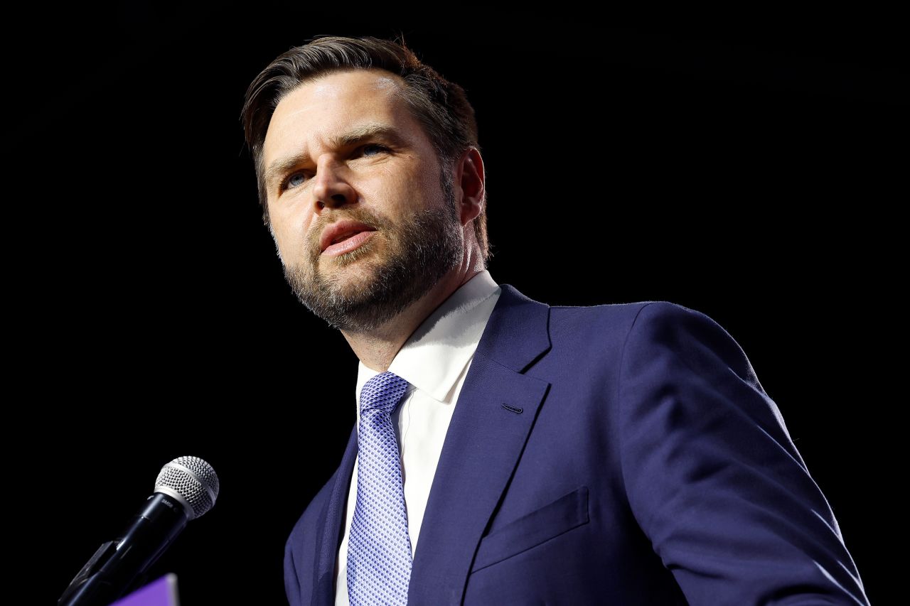 JD Vance speaks at a campaign rally in Reno, Nevada on July 30.