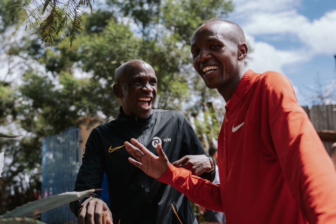 Kipchoge (left) hopes his legacy will prove inspirational to runners near and far.