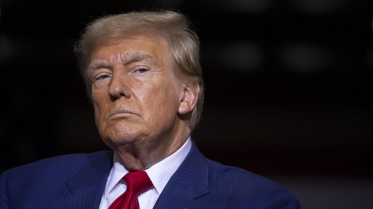 Former U.S. President and current Republican Presidential nominee Donald Trump at a campaign event at Alro Steel on August 29 in Potterville, Michigan.