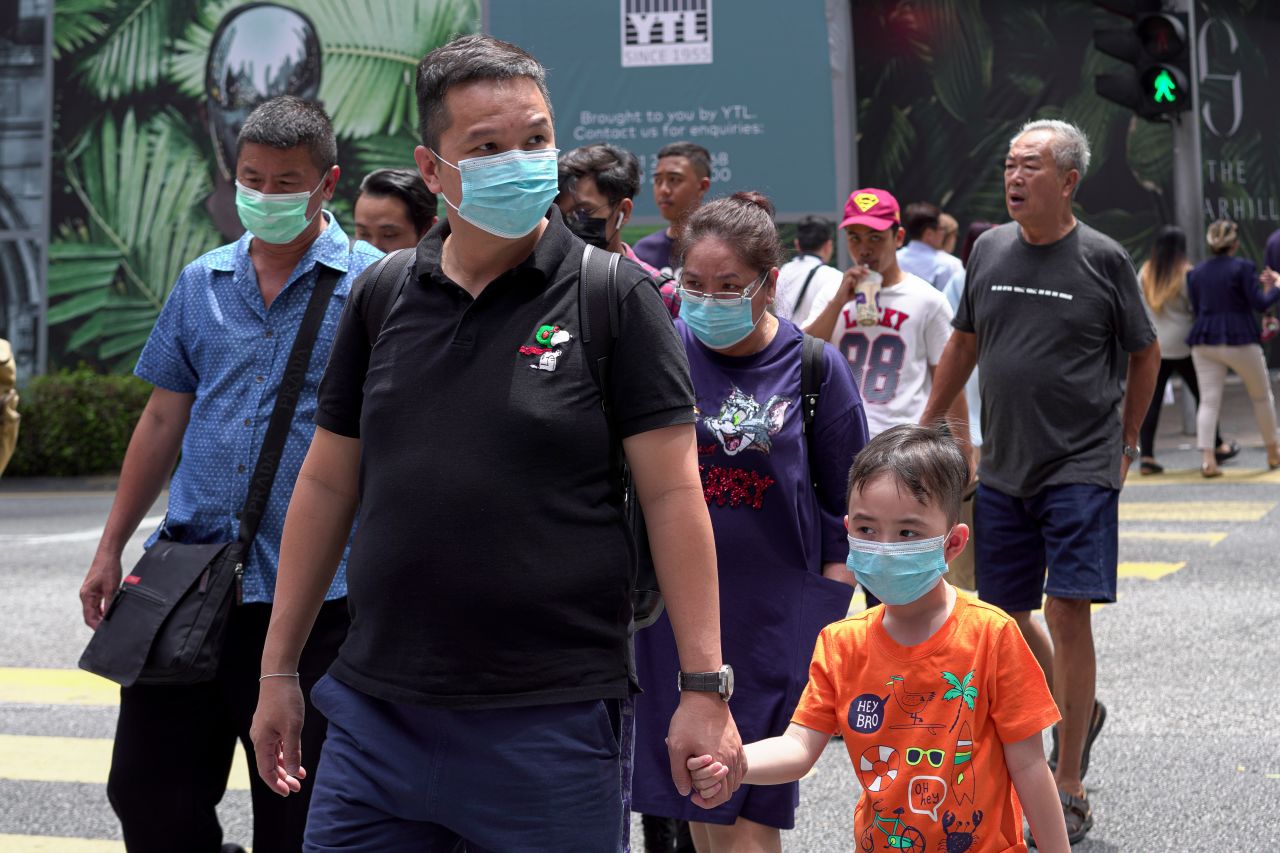 Visitors wearing masks on February 5, 2020 in Kuala Lumpur, Malaysia.