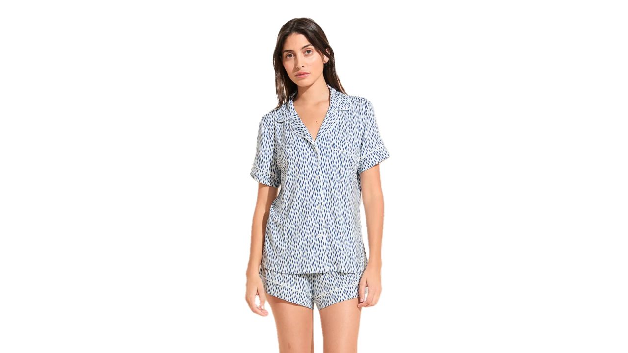 Eberjey Gisele Printed Tencel Modal Relaxed Short PJ Set cnnu.jpg