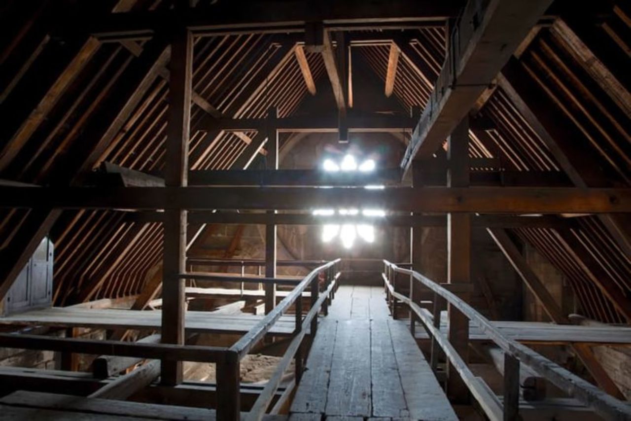 Images from the cathedral's website show the ancient wooden structures.