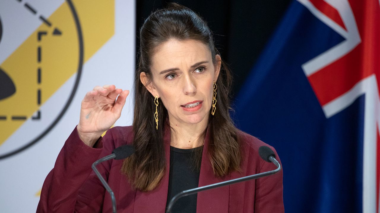 New Zealand Prime Minister Jacinda Ardern speaks at a briefing on the coronavirus pandemic at Parliament in Wellington, New Zealand on April 27. 