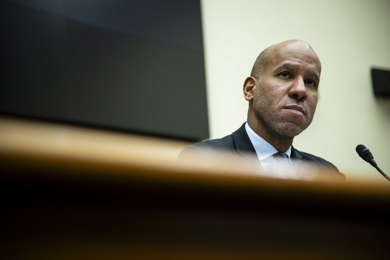 Brian Nelson, US Treasury under secretary for terrorism and financial crimes, during a House Financial Services Committee hearing in Washington, DC, on Wednesday, February 14.