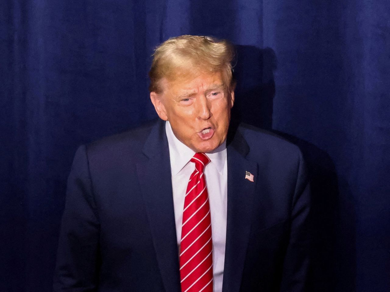 Donald Trump hosts a campaign rally in Rome, Georgia, on March 9.