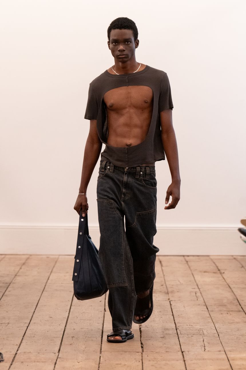 A new take on the cut-out tee from Eckhaus Latta.