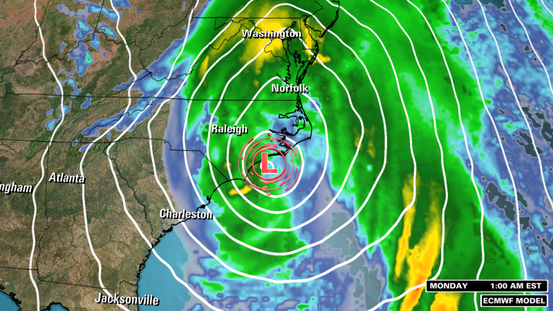 A strong Florida storm is intensifying because it batters the East Coast with winds and rain