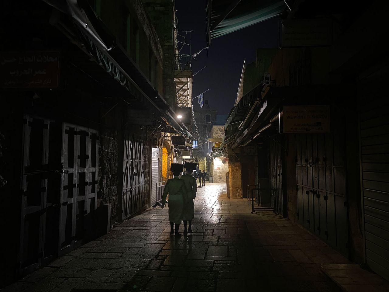 Jerusalem’s Old City was deserted on Friday evening.