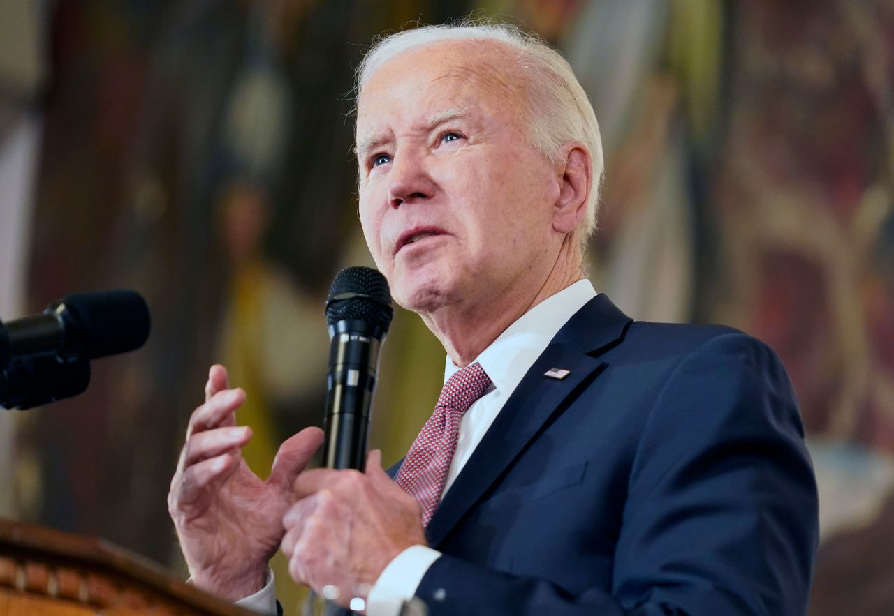 President Joe Biden delivers remarks at Mother Emanuel AME Church in Charleston, South Carolina, on January 8. 