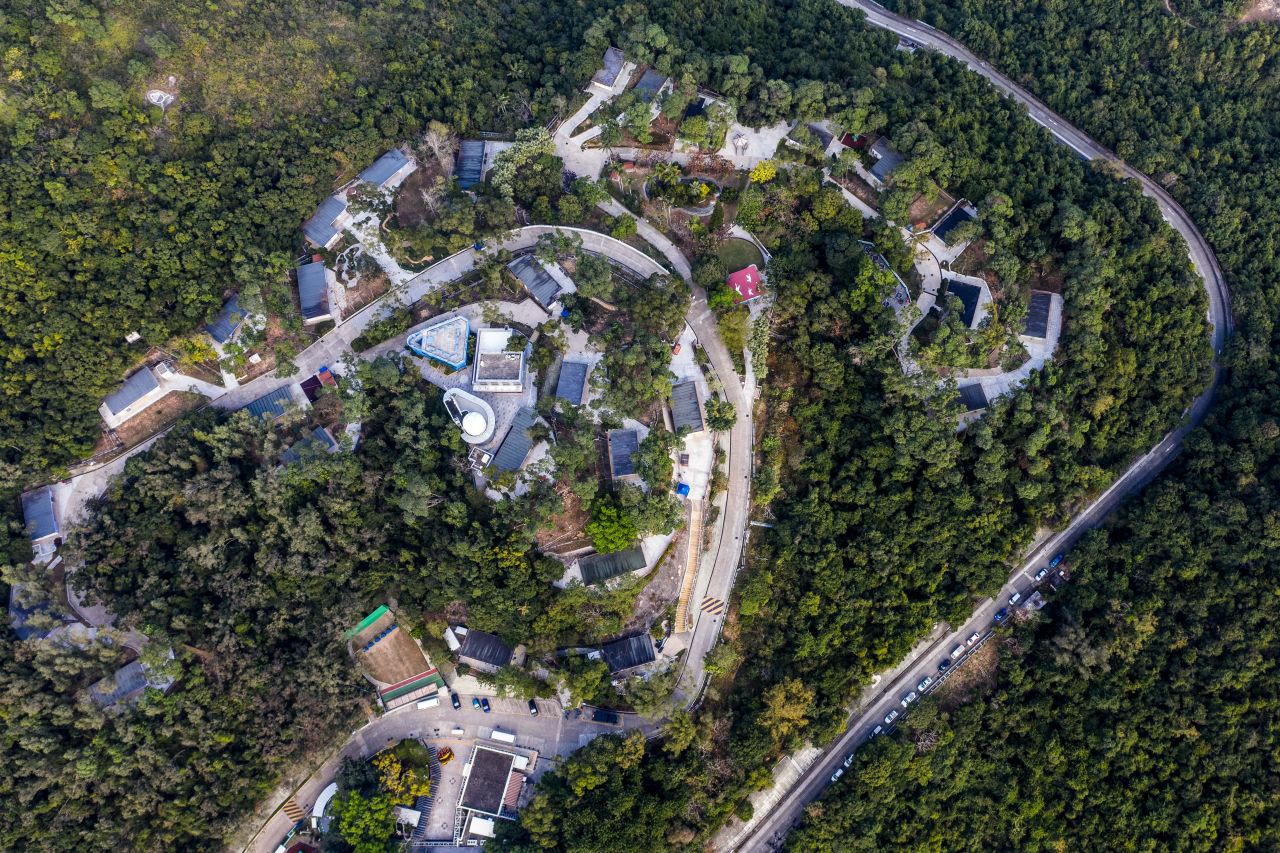 An aerial view shows the Lady MacLehose Holiday Village in Hong Kong. 