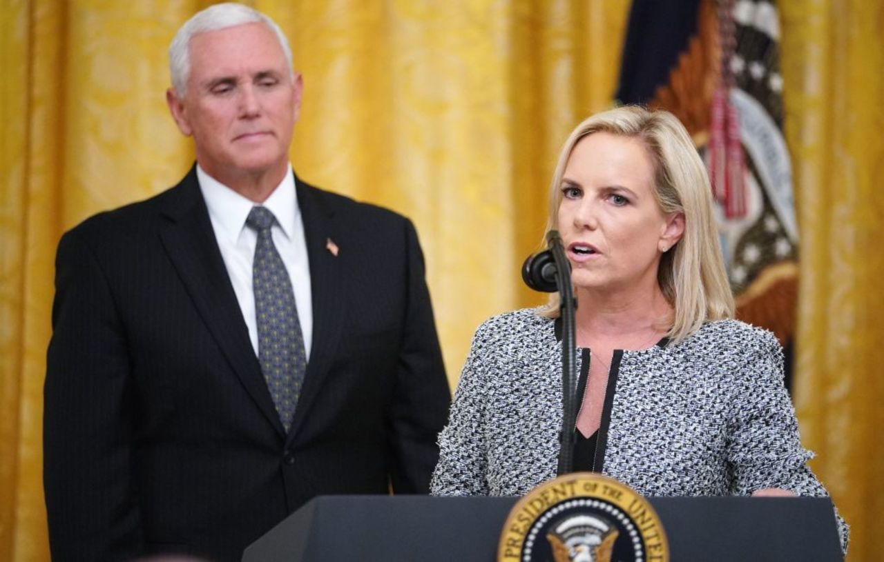 Vice President Mike Pence and Homeland Security Secretary Kirstjen Nielsen