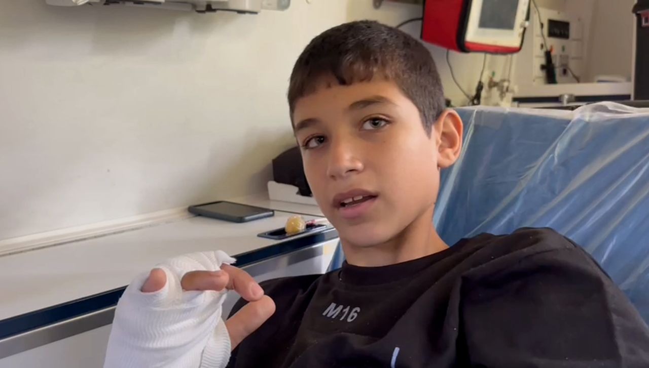 Mohamed Khaled, 13, speaks with CNN on November 22.