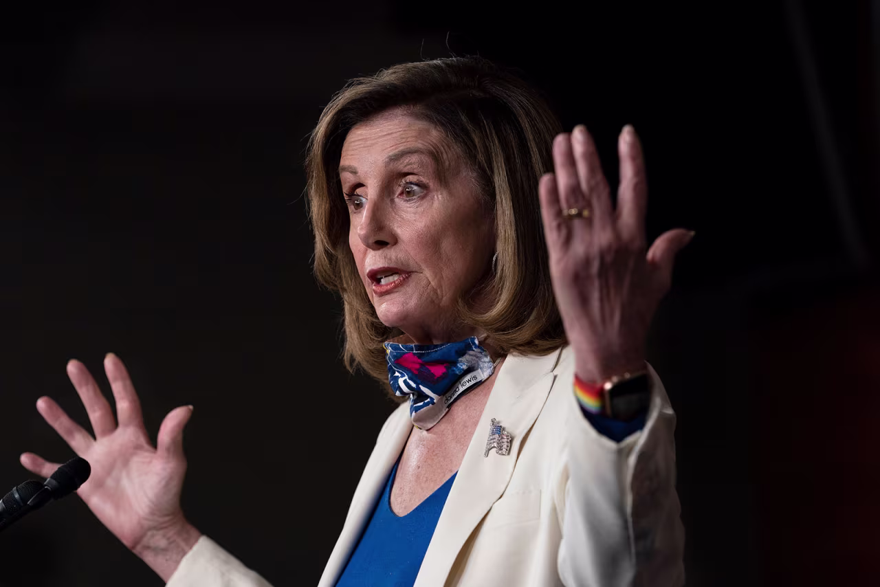 House Speaker Nancy Pelosi speaks during a news conference on Thursday, October 1. 