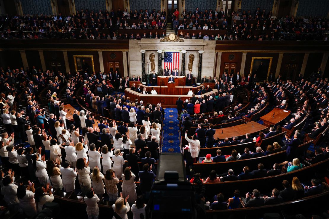 The speech was delivered during a joint meeting of Congress in the House chamber.
