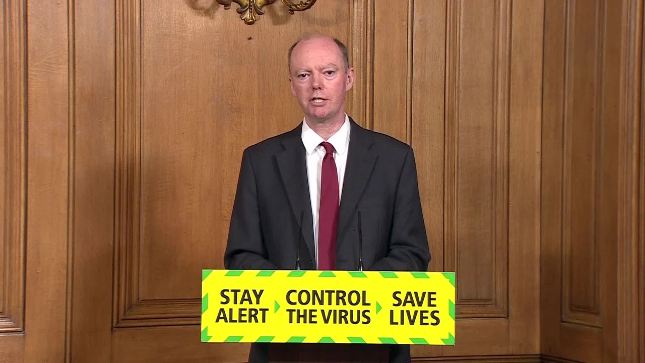 England’s Chief Medical Officer, Professor Chris Whitty, speaks during a press conference at 10 Downing Street in London on June 23.