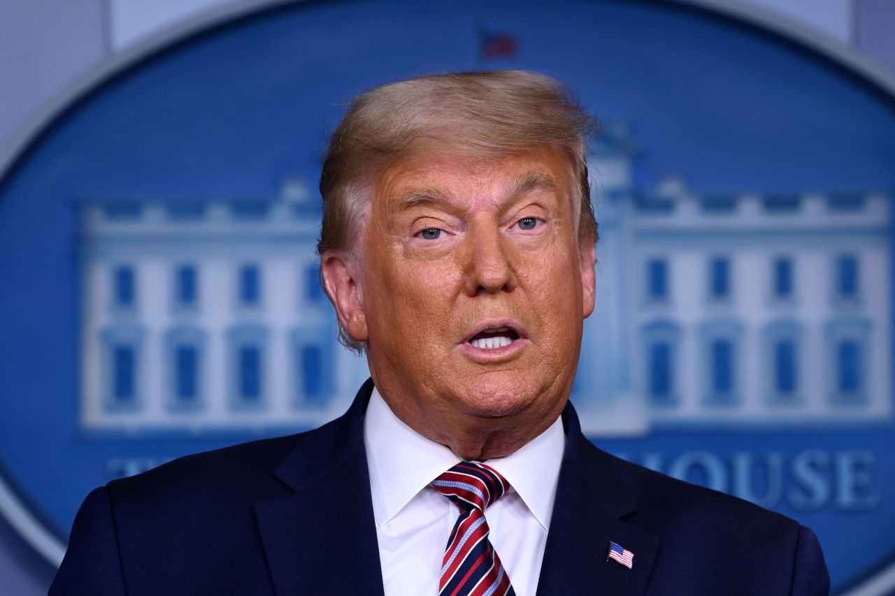 President Donald Trump speaks at the White House on November 5.