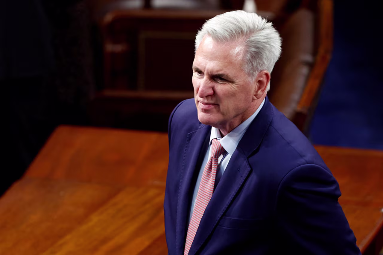 McCarthy (R-CA) attends a joint meeting of the U.S. Congress in the House Chamber of the U.S. Capitol where Ukraine's President Volodymyr Zelenskiy will deliver remarks, in Washington, U.S., December 21, 2022. REUTERS/Evelyn Hockstein
