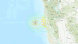 Un sismo ocurrió a unas 40 millas de la costa de Petrolia, California, el jueves por la mañana, según el Servicio Geológico de EE.UU.
