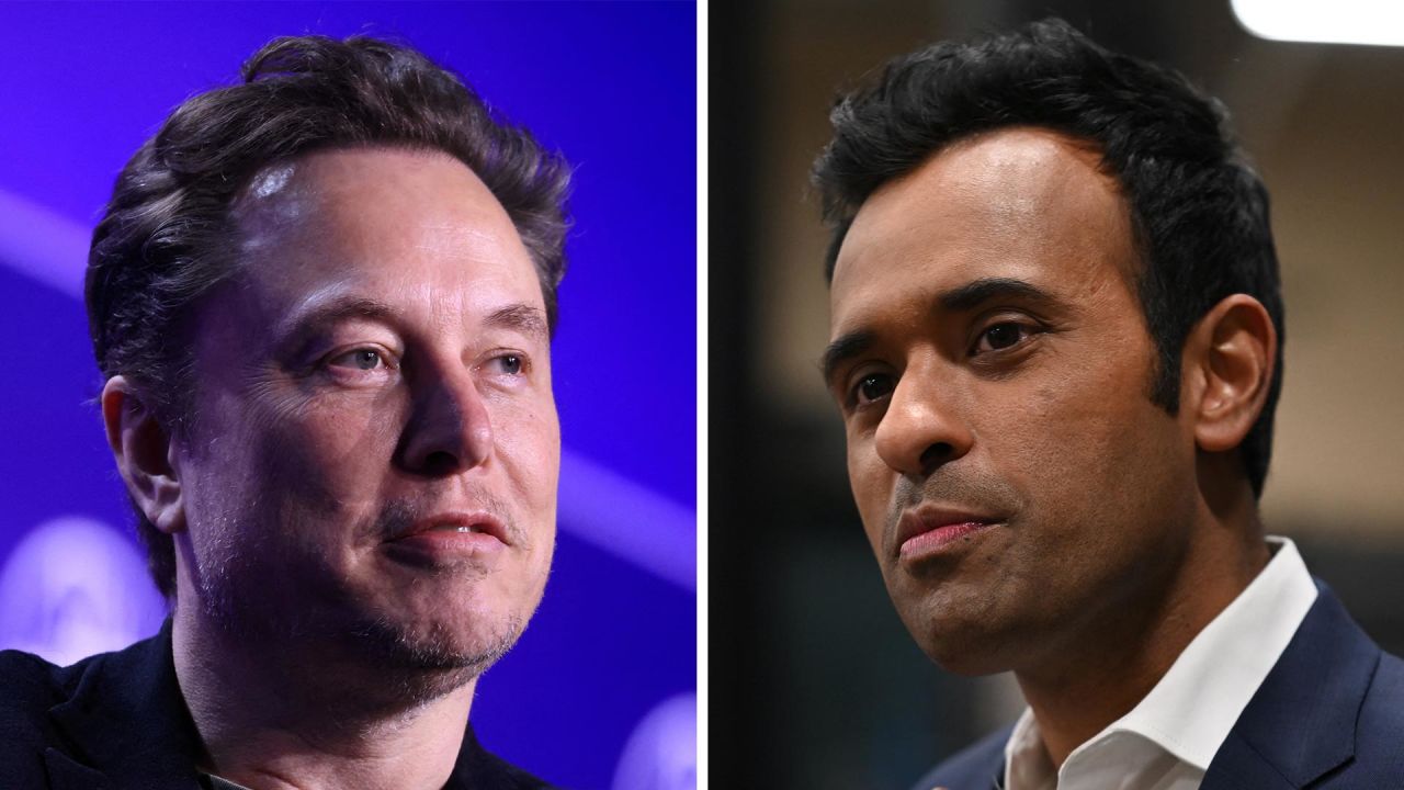 Elon Musk and Vivek Ramaswamy.