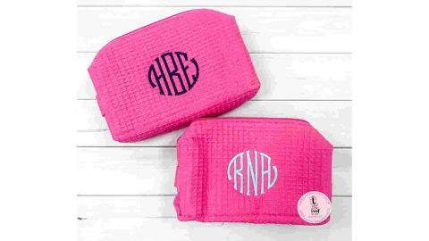 Embellishmonograms Monogrammed Waffle Cosmetic Bag