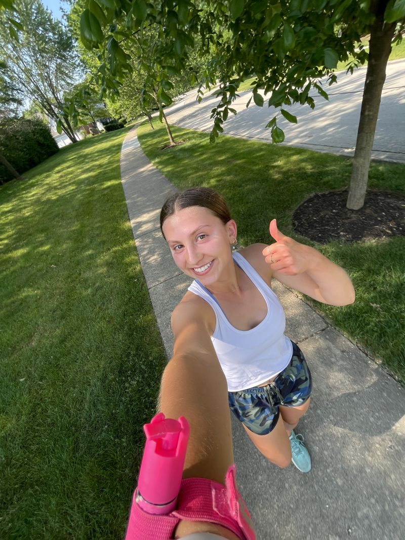 Emily Scaglione says she straps her pepper spray on her hand for easy access.