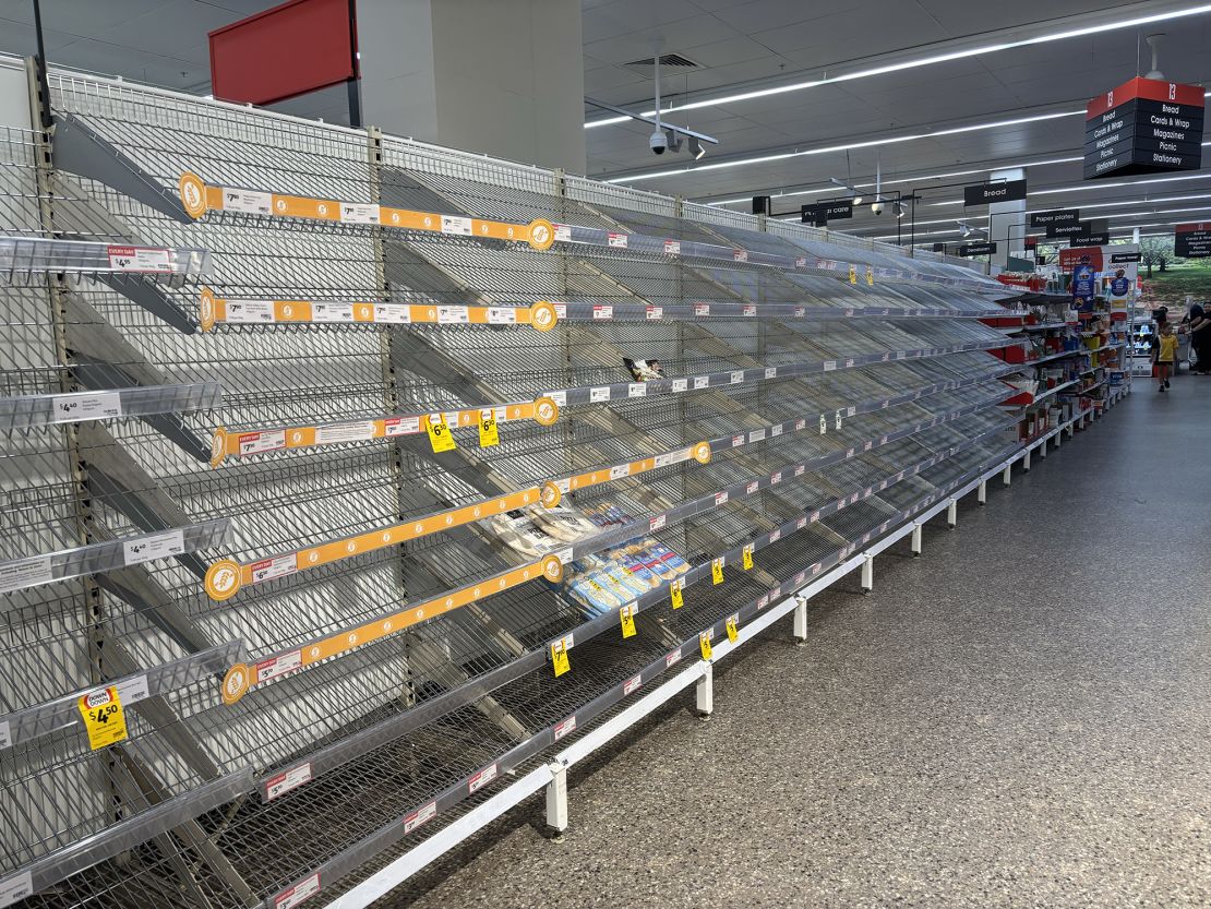 Shelves were being cleared of essential goods in Brisbane as early as Tuesday, two days before Cyclone Alfred was forecast to make landfall.