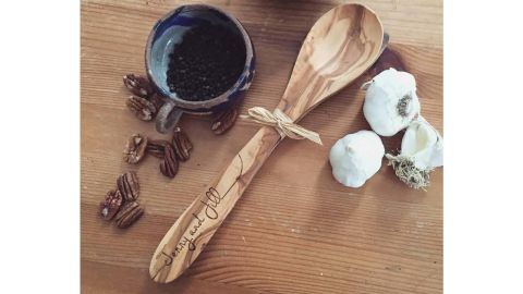 Wood and Mine Engraved Wood Spoon & Spatula Set 