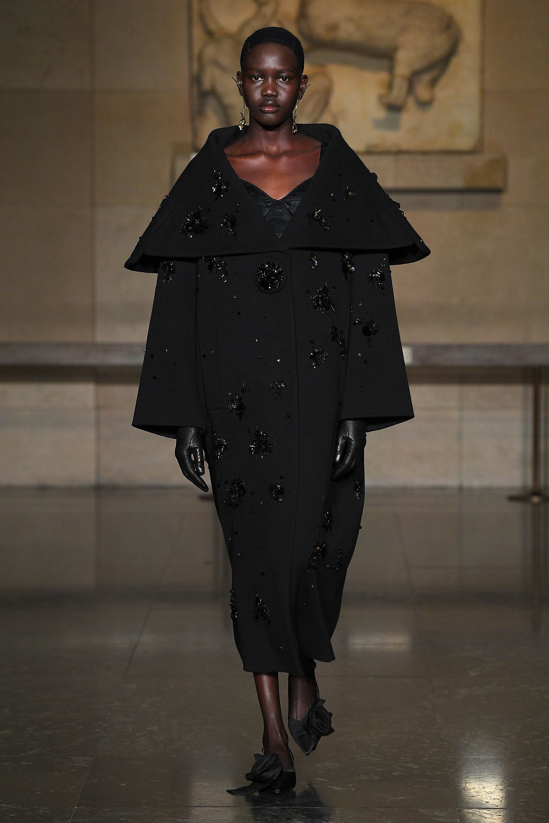 Elbow gloves and reimagined opera coats were everywhere on Erdem's runway.