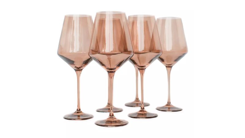 48 Unique Valentine S Day Gifts To Give In 2024 CNN Underscored   Estelle Colored Glass Hand Blown Wine Glasses 