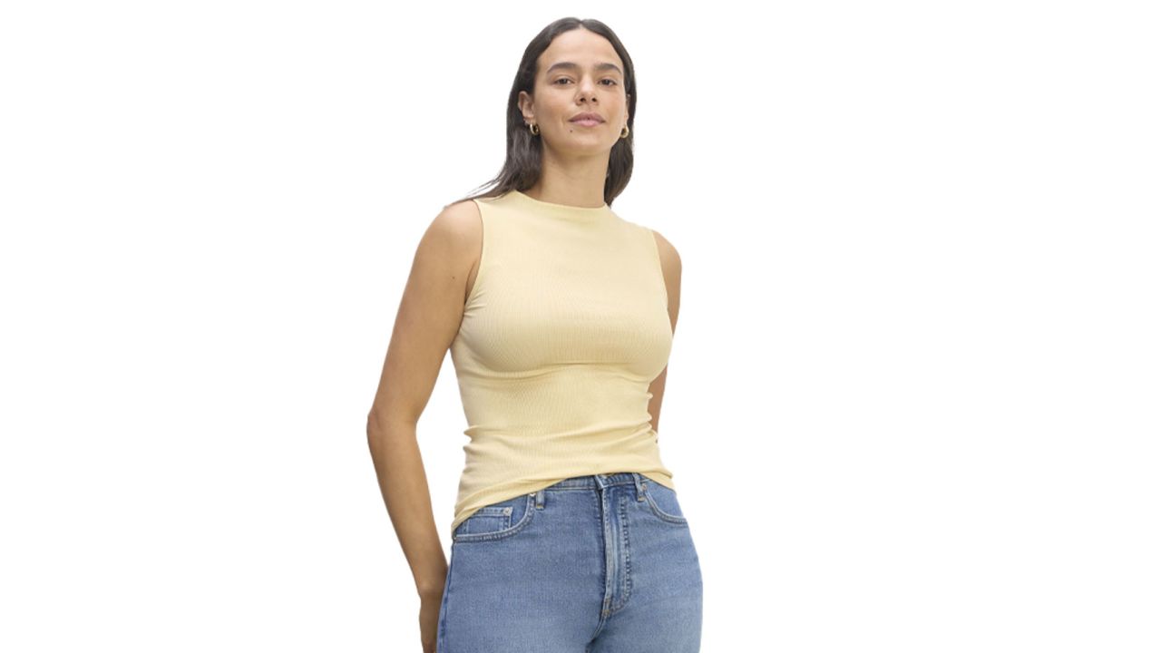 Everlane The Luxe Micro-Rib Funnel-Neck Tank