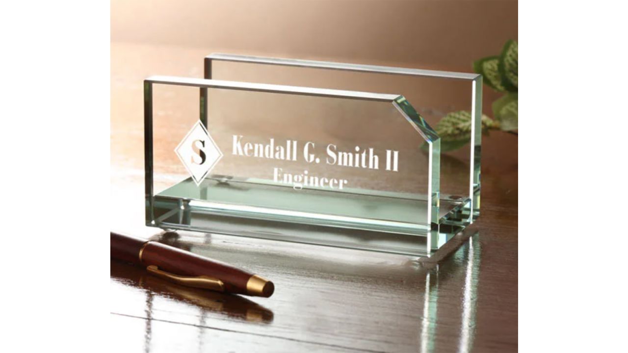 Executive Personalized Business Card Holder