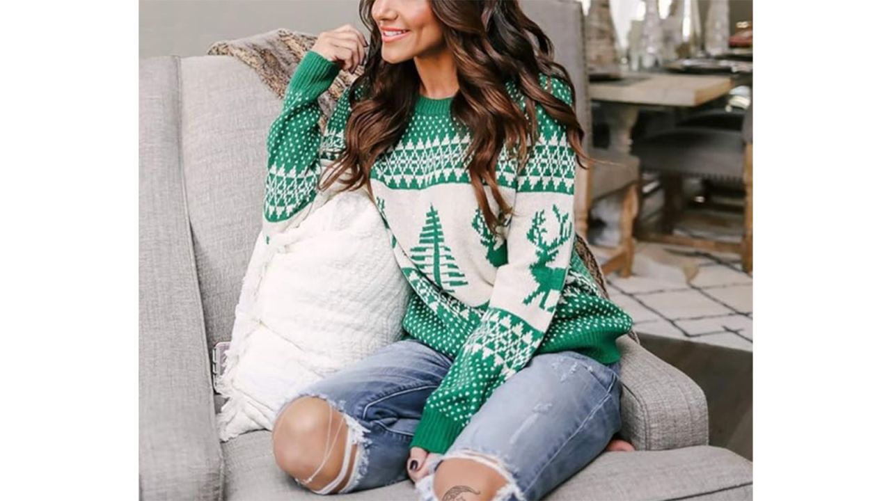 Red Christmas Sweater + The BEST Cyber Monday Sales - Lady in