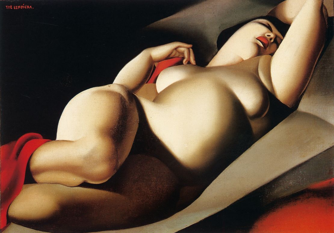 The erotically charged “La Belle Rafaëla,” from 1927. Lempicka's influences were both classical and distinctly modern.