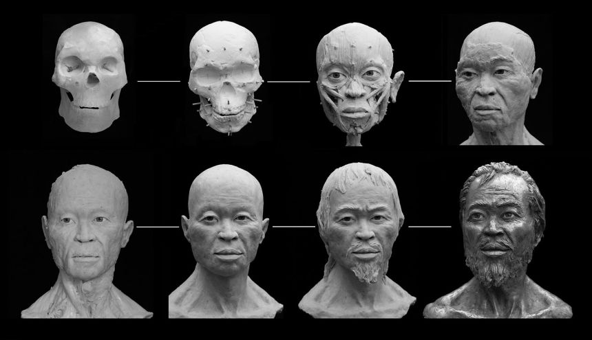 Er werd een gezichtsreconstructie gemaakt van de man wiens skelet werd opgegraven uit de Thung Binh 1 -grot.
