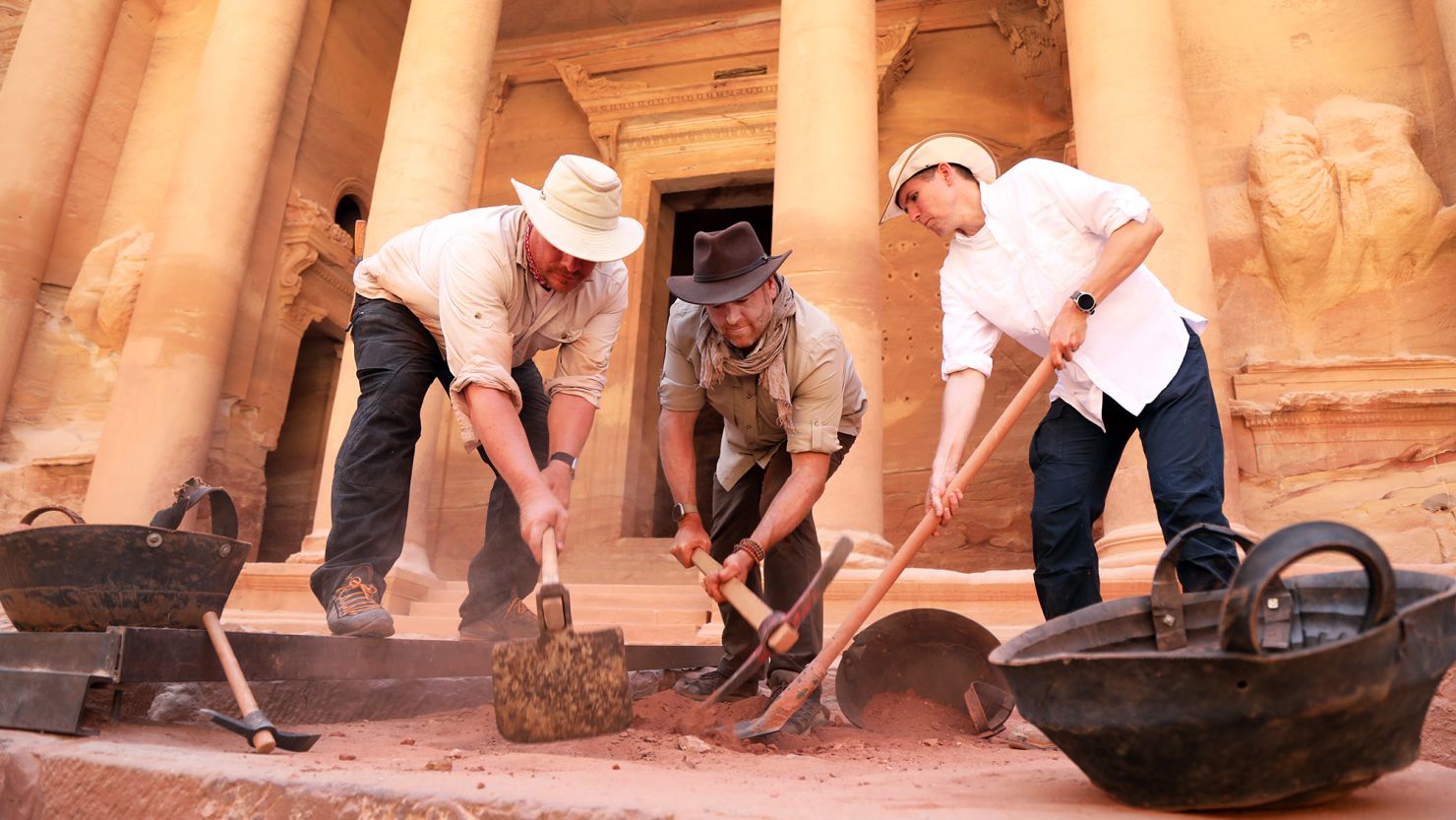 The discovery of at least 12 skeletons underneath the Khaznah, or the Treasury, may be the largest collection of human remains found in one place within Petra, Jordan, researchers said.