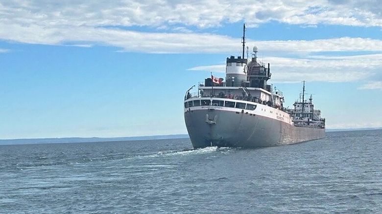 The 689-foot bulk carrier Michipicoten has safely anchored in Thunder Bay, Ontario, after combating flooding in Lake Superior on Saturday, June 8. US Coast Guard Sector Northern Great Lakes assisted the carrier to anchorage in Thunder Bay, Ontario.