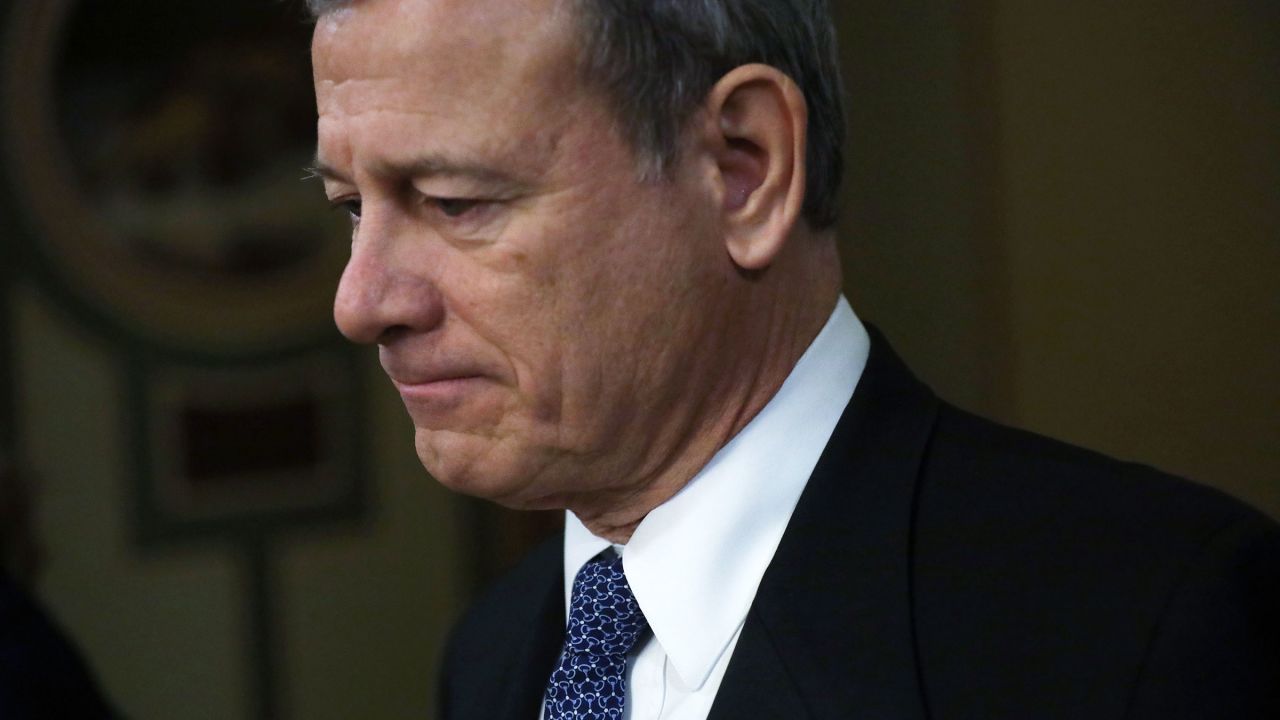 Supreme Court Chief Justice John Roberts at the US Capitol in January 2020.