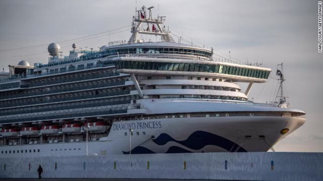 The Diamond Princess has been docked off Yokohama, Japan, since February 4.