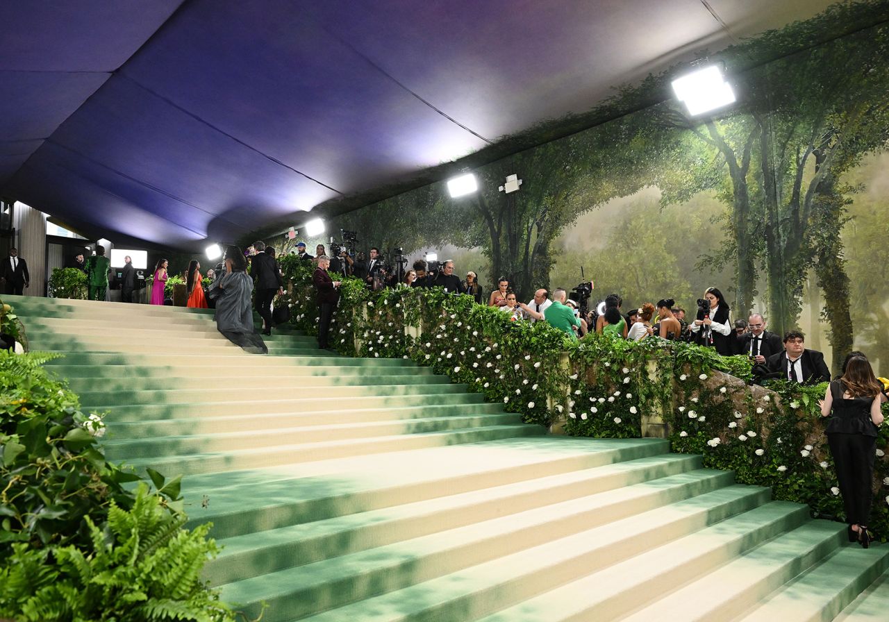 A view of the red carpet at the Met Gala on May 6.