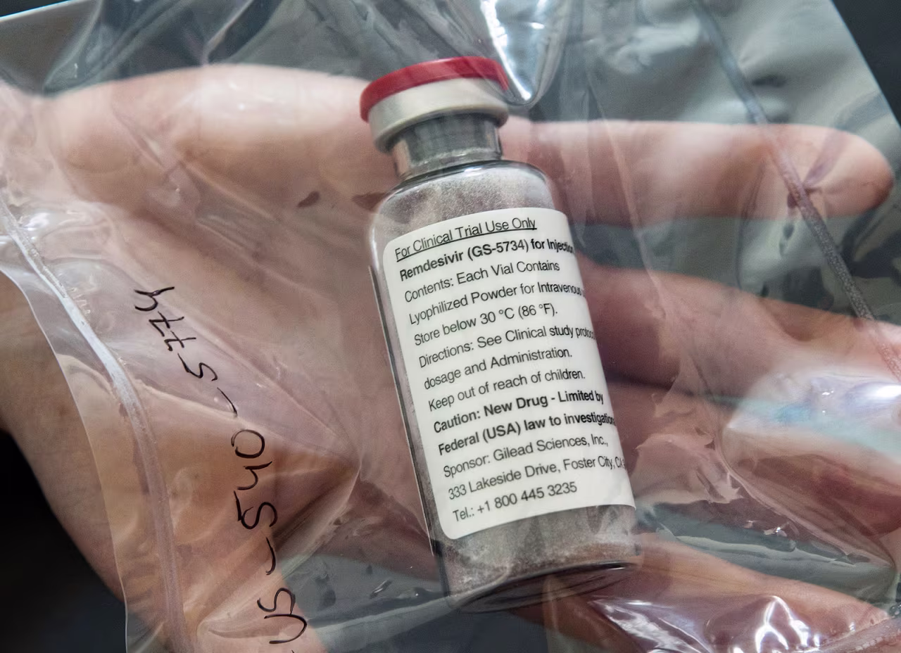 A vial of the drug Remdesivir.