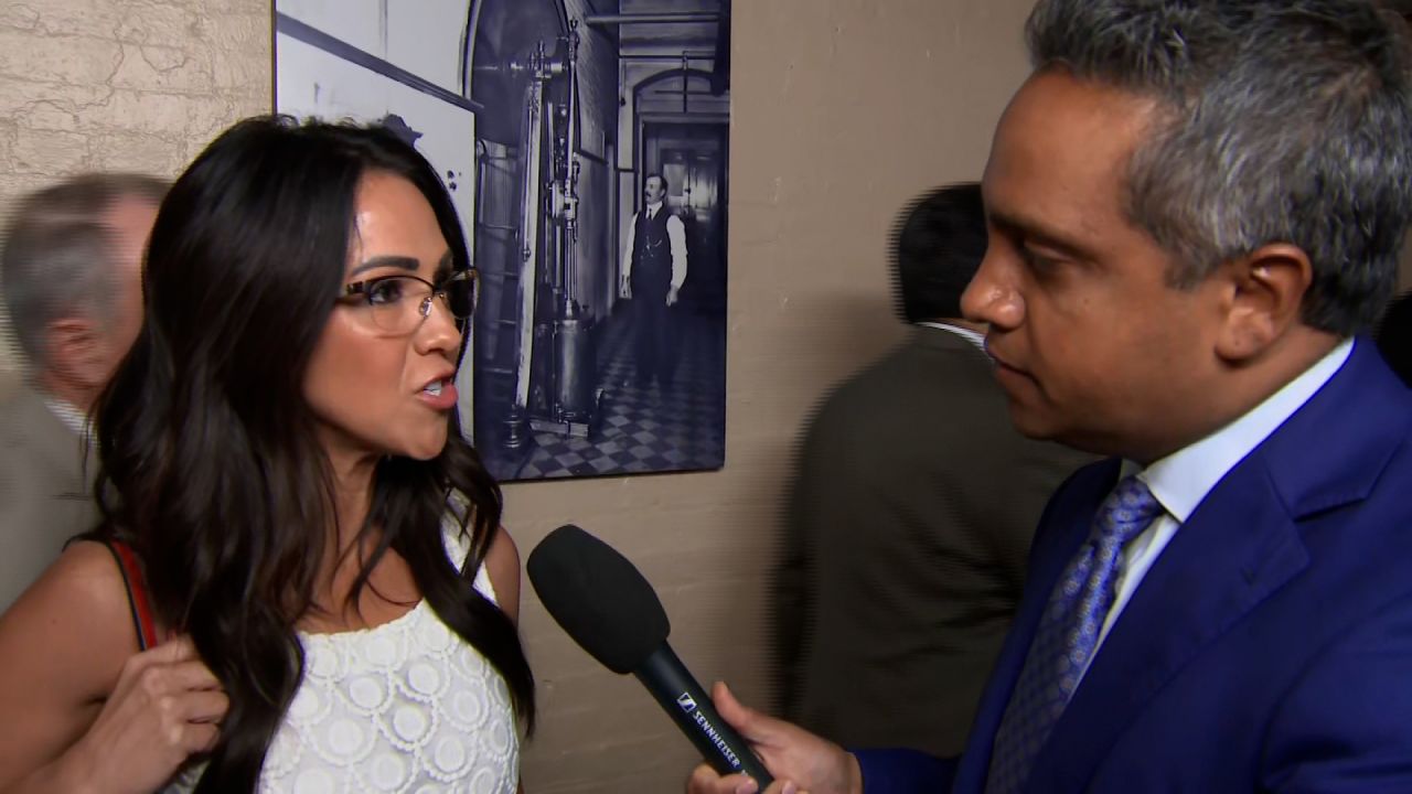 Rep. Lauren Boebert speaks with CNN's Manu Raju on Tuesday.