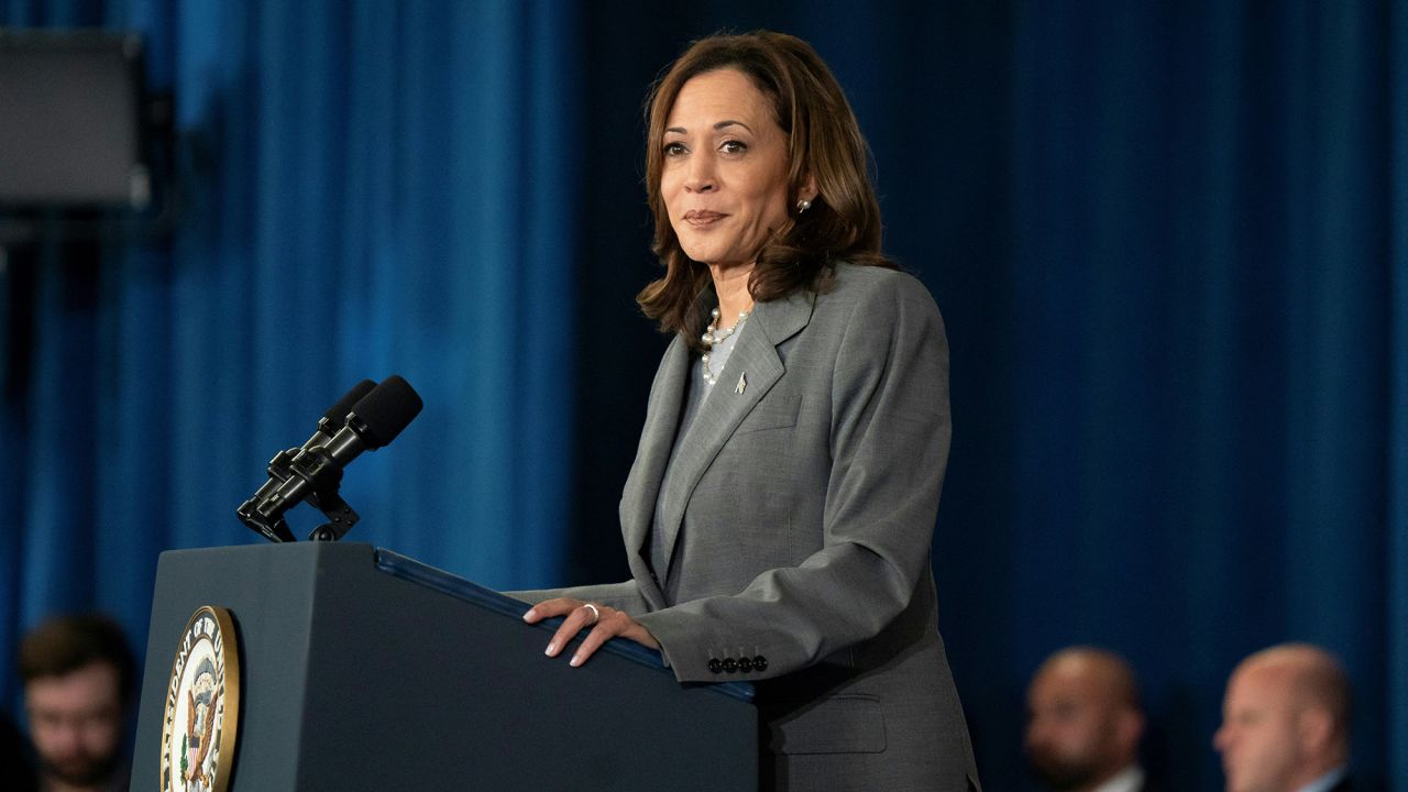 Vice President Kamala Harris speaks at a campaign event on July 11, in Greensboro, North Carolina. 