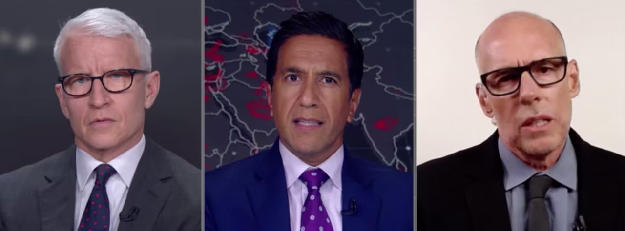 CNN'S Anderson Cooper, Sanjay Gupta and New York University marketing professor Scott Galloway.