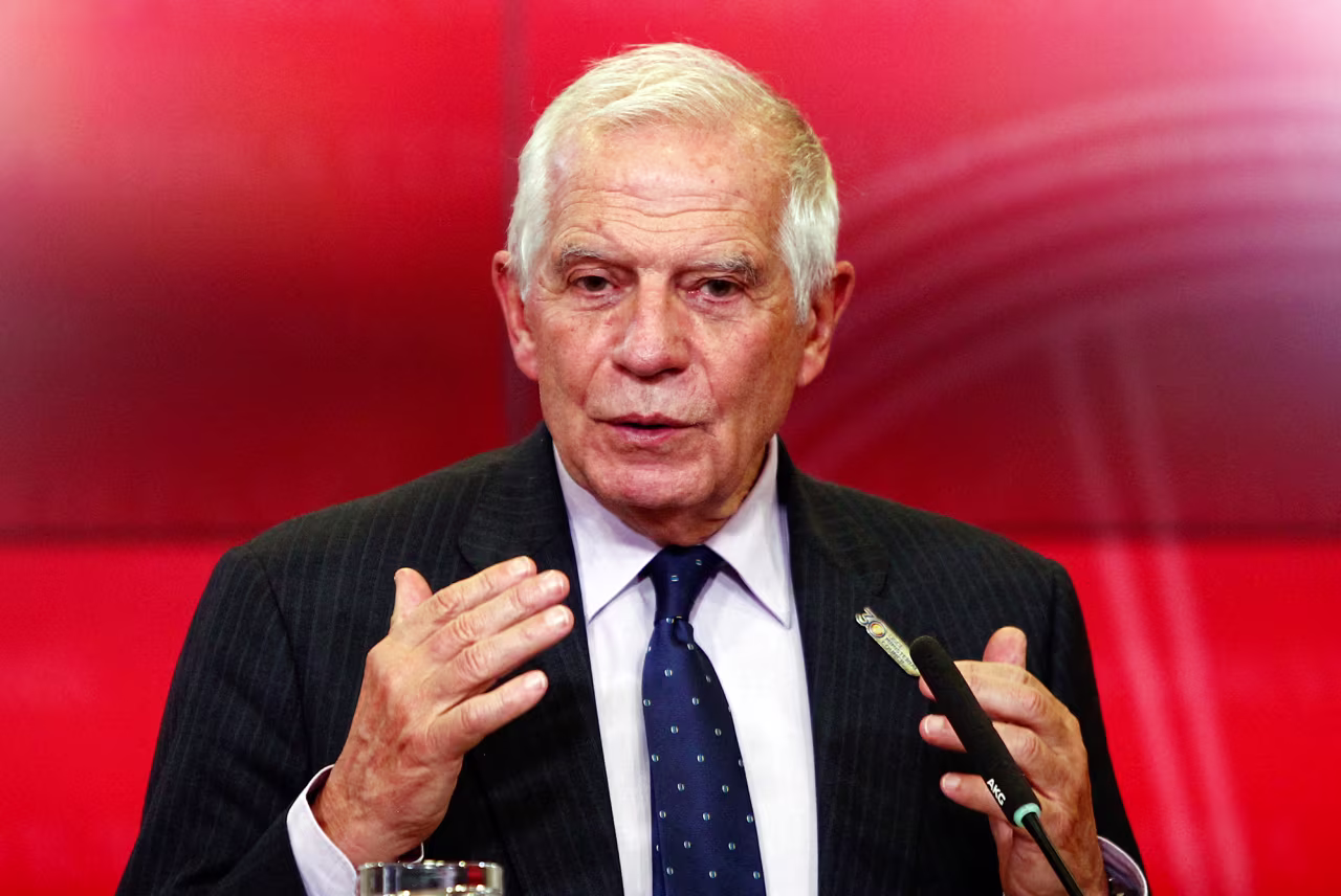 The EU High Representative for Foreign Affairs and Security Policy Josep Borrell attends a meeting in Skopje, North Macedonia, on November 29.