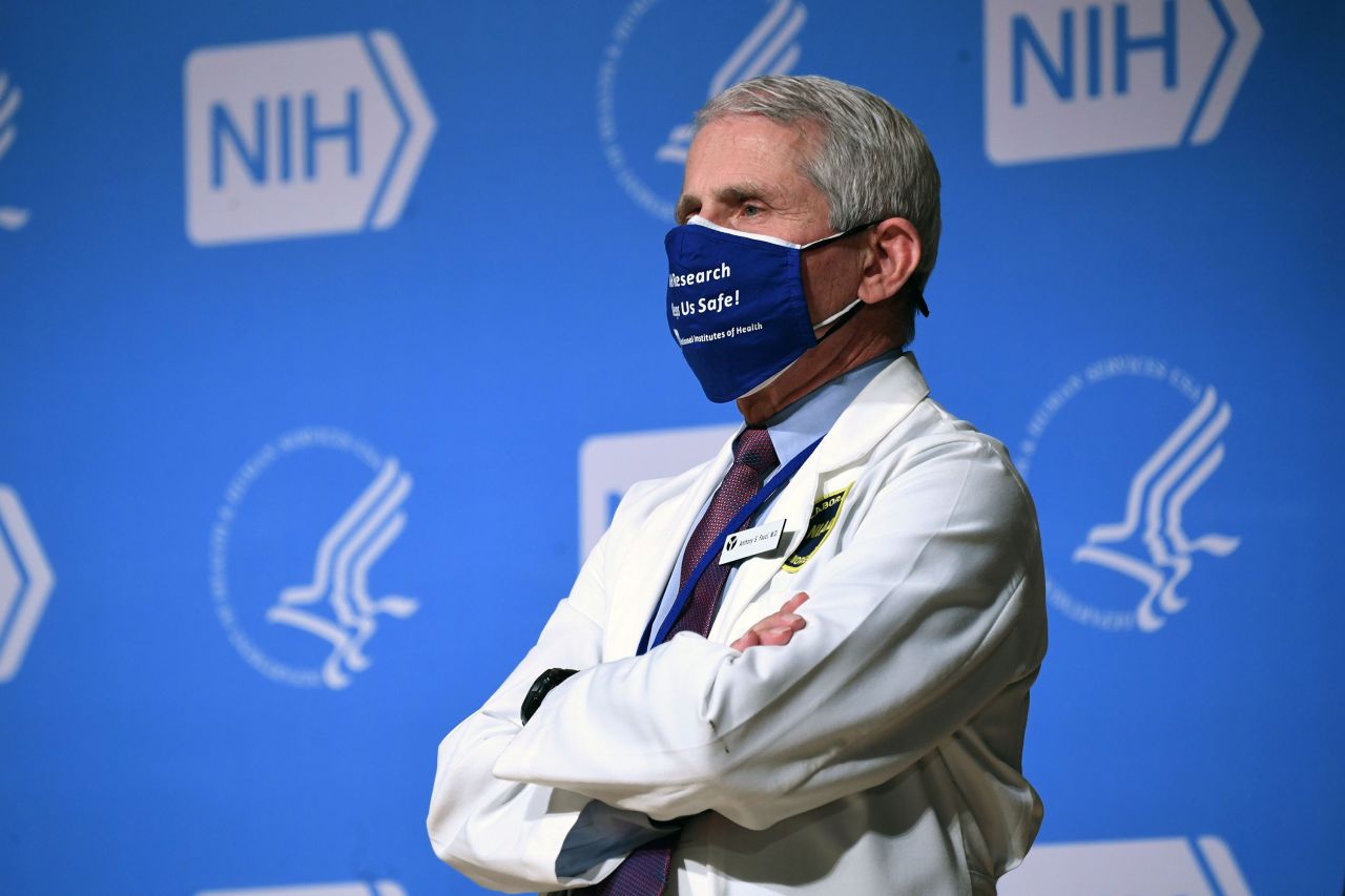 Dr. Anthony Fauci attends an event at the National Institutes of Health in Bethesda, Maryland, on February 11.?