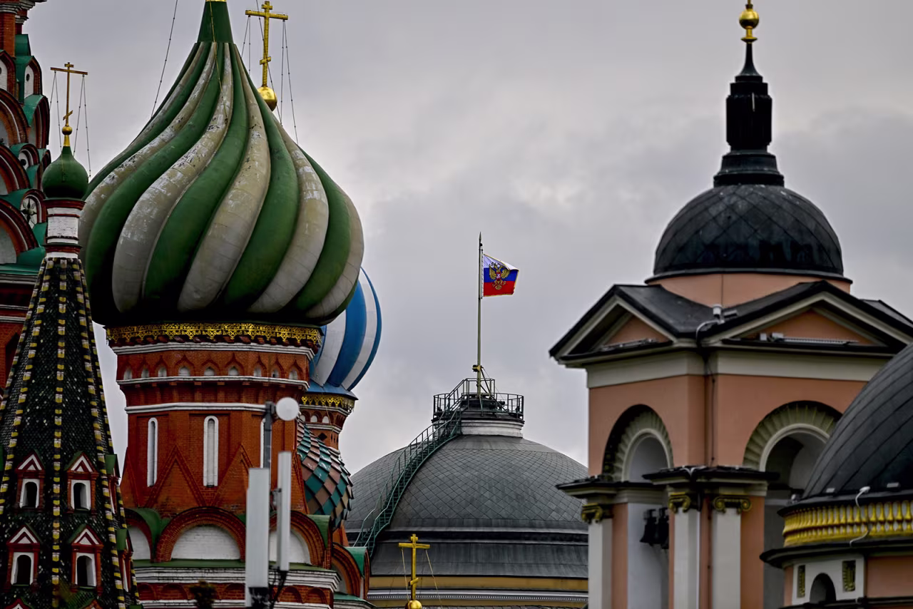 A view of Kremlin after an alleged drone attack in Moscow, Russia, on Wednesday, May 3, 2023.