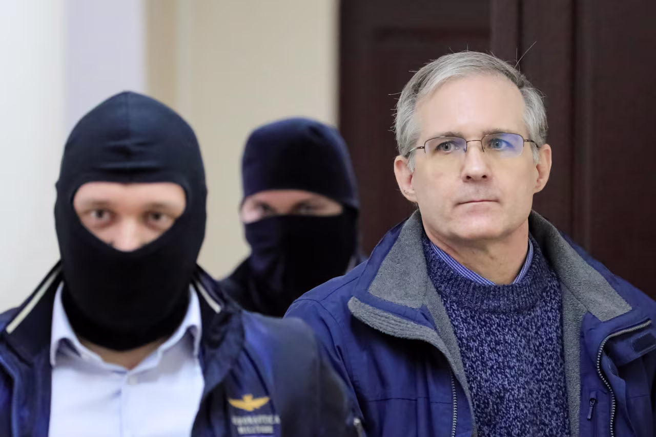 Former U.S. Marine Paul Whelan is escorted inside a court building in Moscow, Russia, on October 24, 2019. 